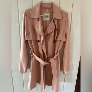 Abercrombie & Fitch Blush Pink Trench Coat